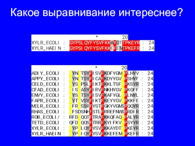 Какое выравнивание интереснее?