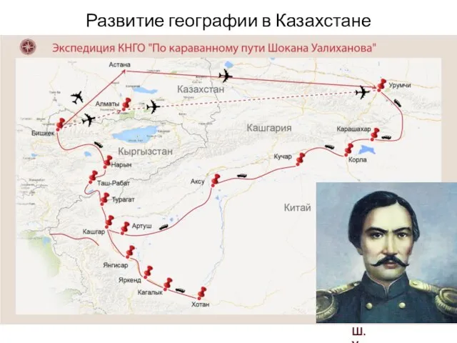 Развитие географии в Казахстане Ш. Уалиханов