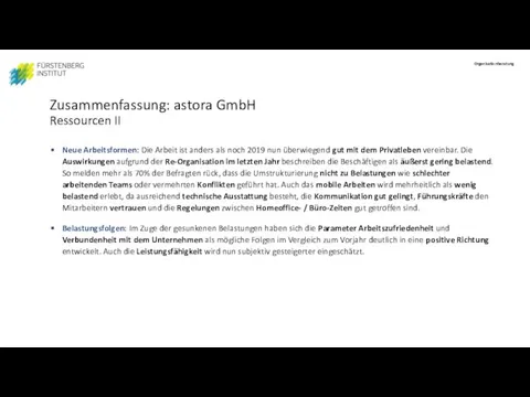 Zusammenfassung: astora GmbH Ressourcen II Neue Arbeitsformen: Die Arbeit ist anders als