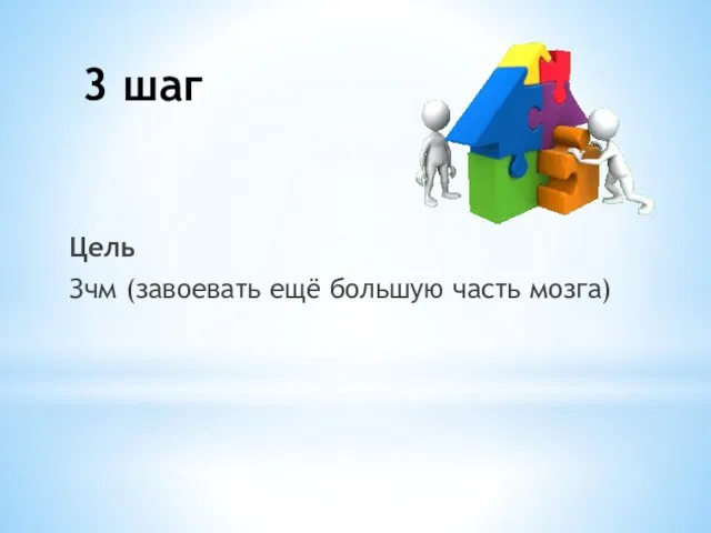 Цель Зчм (завоевать ещё большую часть мозга) 3 шаг