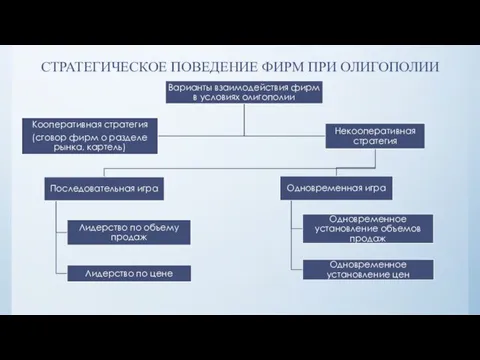 СТРАТЕГИЧЕСКОЕ ПОВЕДЕНИЕ ФИРМ ПРИ ОЛИГОПОЛИИ