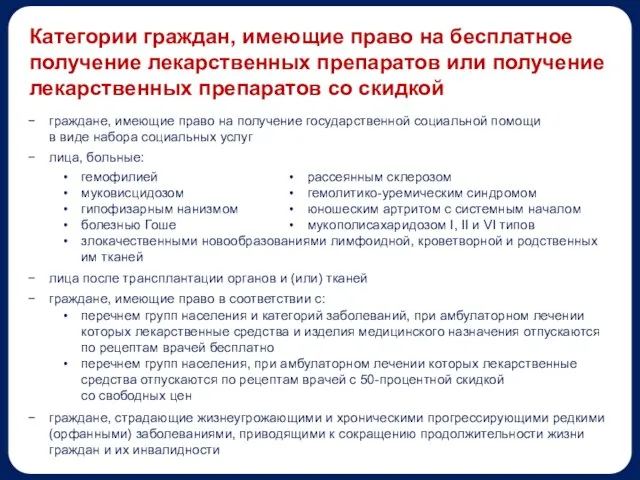 граждане, страдающие жизнеугрожающими и хроническими прогрессирующими редкими (орфанными) заболеваниями, приводящими к сокращению