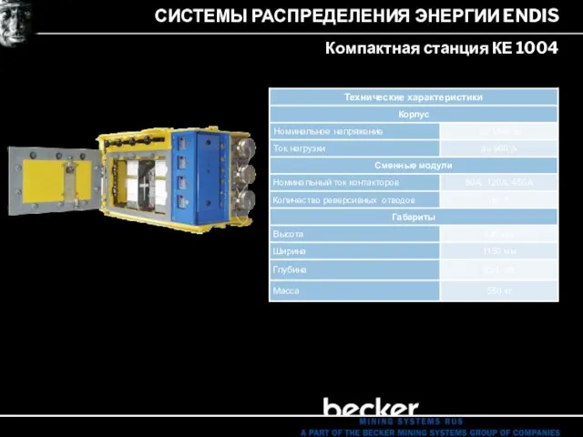 СИСТЕМЫ РАСПРЕДЕЛЕНИЯ ЭНЕРГИИ ENDIS Компактная станция КЕ 1004