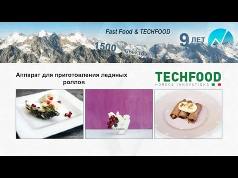 Fast Food & TECHFOOD Аппарат для приготовления ледяных роллов