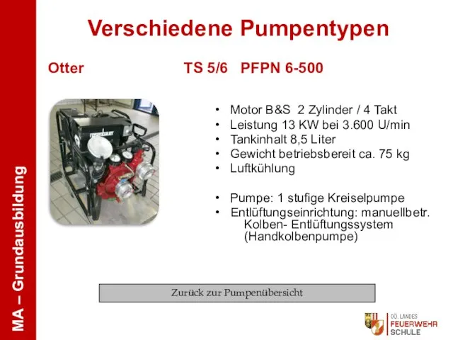 Otter TS 5/6 PFPN 6-500 Motor B&S 2 Zylinder / 4 Takt