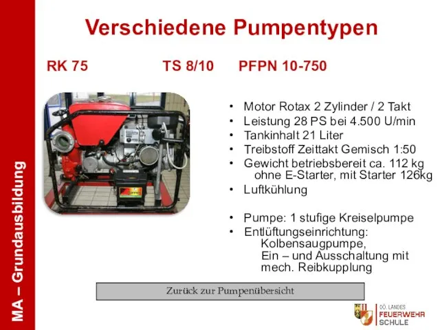 RK 75 TS 8/10 PFPN 10-750 Motor Rotax 2 Zylinder / 2