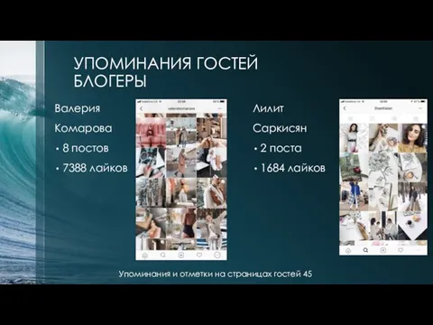 УПОМИНАНИЯ ГОСТЕЙ БЛОГЕРЫ Валерия Комарова 8 постов 7388 лайков Лилит Саркисян 2