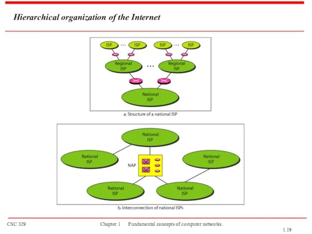 Hierarchical organization of the Internet 1.