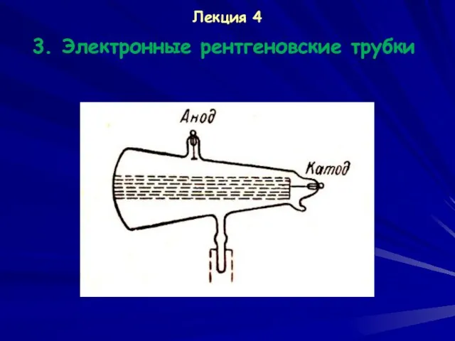 Лекция 4 3. Электронные рентгеновские трубки