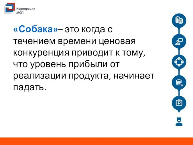 «Собака»– это когда с течением времени ценовая конкуренция приводит к тому, что