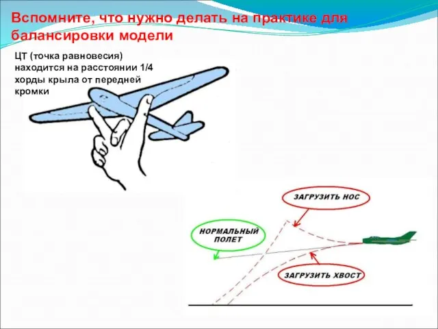 Вспомните, что нужно делать на практике для балансировки модели ЦТ (точка равновесия)