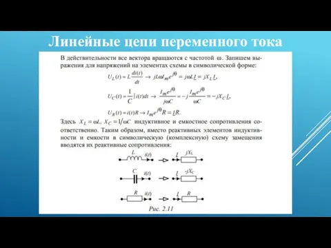 Линейные цепи переменного тока