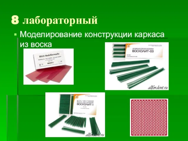 8 лабораторный Моделирование конструкции каркаса из воска