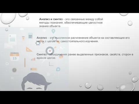 Анализ и синтез - это связанные между собой методы познания, обеспечивающие целостное