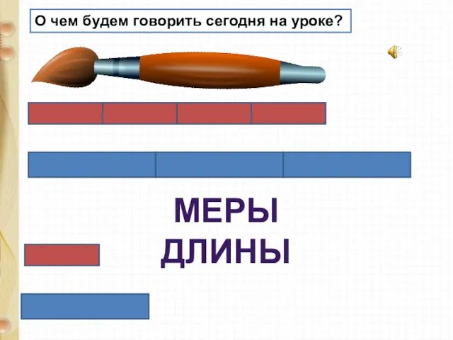 МЕРЫ ДЛИНЫ О чем будем говорить сегодня на уроке?