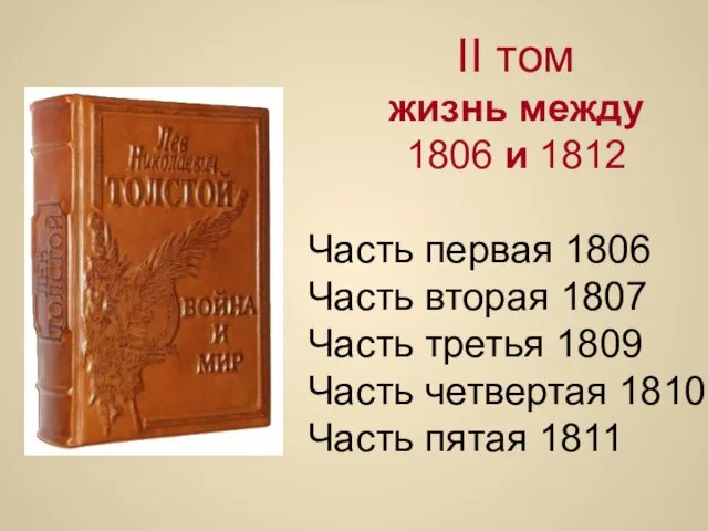 II том жизнь между 1806 и 1812 Часть первая 1806 Часть вторая