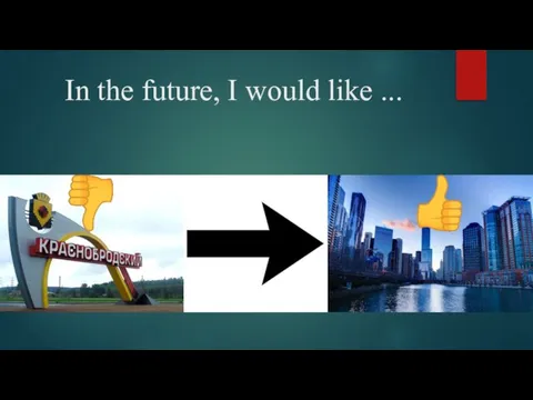 In the future, I would like ...