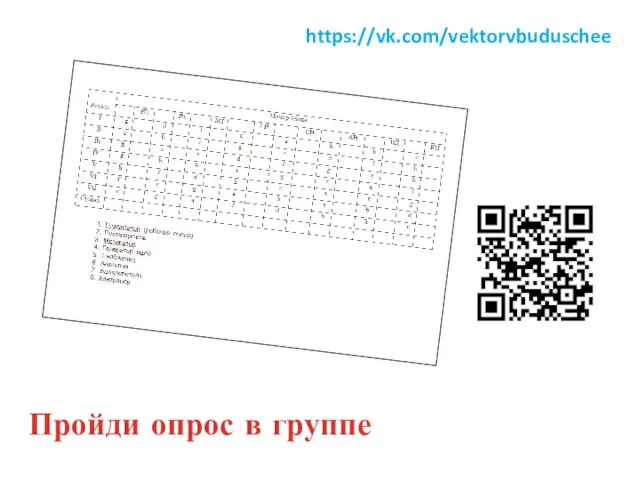 Пройди опрос в группе https://vk.com/vektorvbuduschee