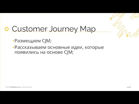 Customer Journey Map Размещаем CJM; Рассказываем основные идеи, которые появились на основе CJM;