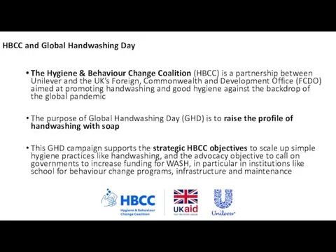 HBCC and Global Handwashing Day The Hygiene & Behaviour Change Coalition (HBCC)