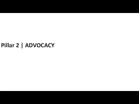Pillar 2 | ADVOCACY