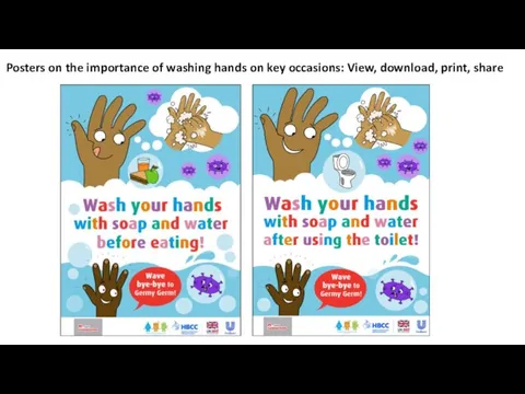 Posters on the importance of washing hands on key occasions: View, download, print, share