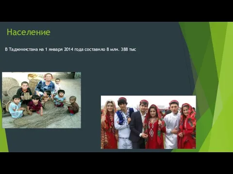 Население В Таджикистана на 1 января 2014 года составило 8 млн. 388 тыс