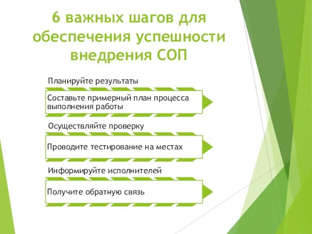 6 важных шагов для обеспечения успешности внедрения СОП