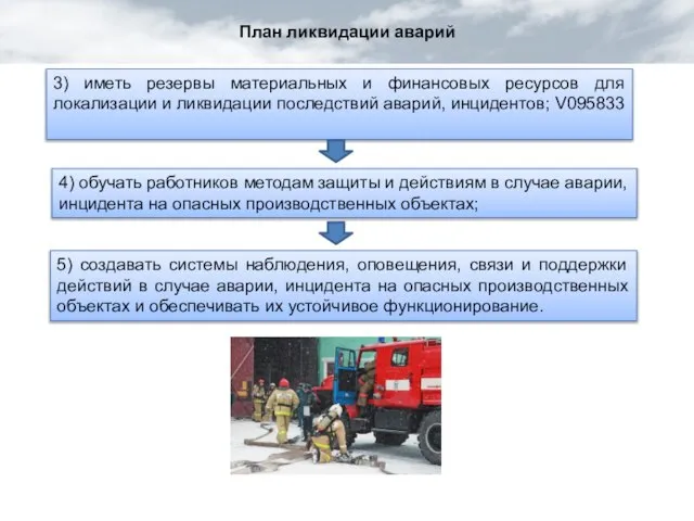 4) обучать работников методам защиты и действиям в случае аварии, инцидента на