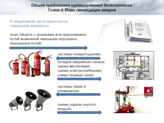 Общие требования промышленной безопасности. Глава 4. План ликвидации аварий системы связи и