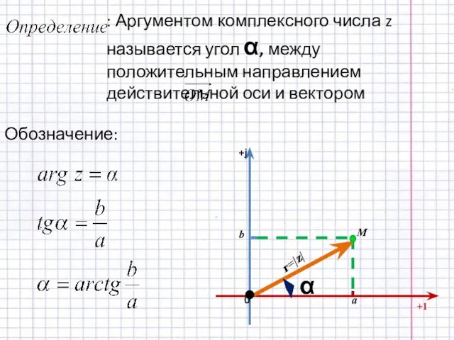 Обозначение: +1 α