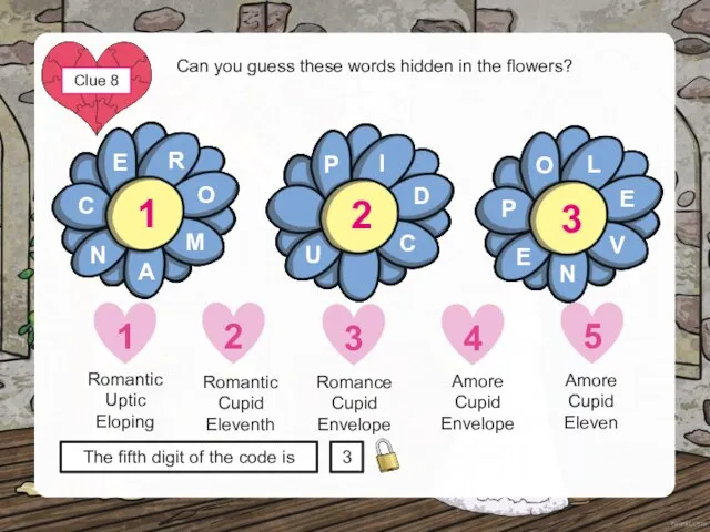 Can you guess these words hidden in the flowers? Clue 8 1