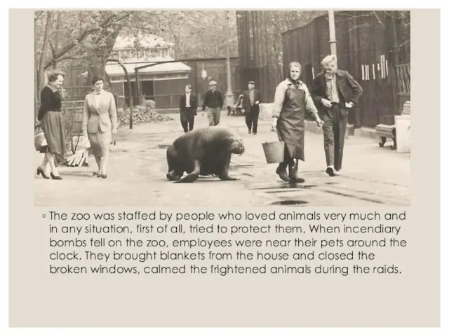 The zoo was staffed by people who loved animals very much and