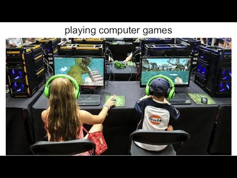 playing computer games