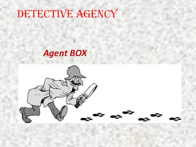 DETECTIVE AGENCY Agent BOX