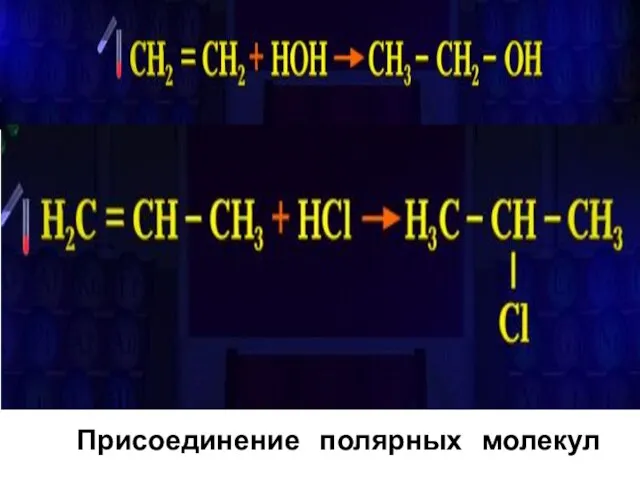 Присоединение полярных молекул