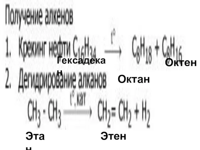 Октен Этан Этен Октан Гексадекан