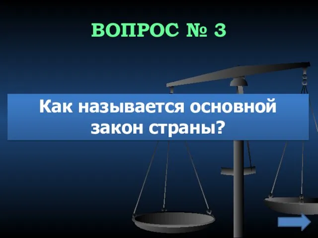 ВОПРОС № 3 Как называется основной закон страны?