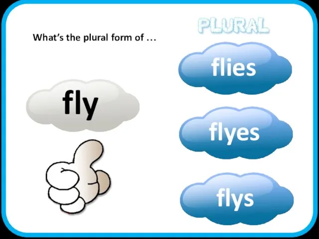 fly What’s the plural form of …