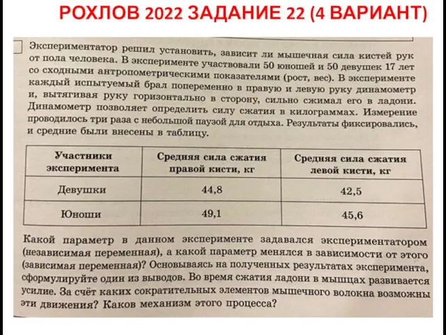 РОХЛОВ 2022 ЗАДАНИЕ 22 (4 ВАРИАНТ)