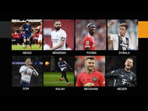 MESSI BENZEMA POGBA DYBALA SON SALAH BECKHAM NEUER