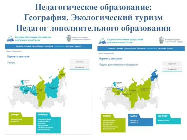 Педагогическое образование: География. Экологический туризм Педагог дополнительного образования