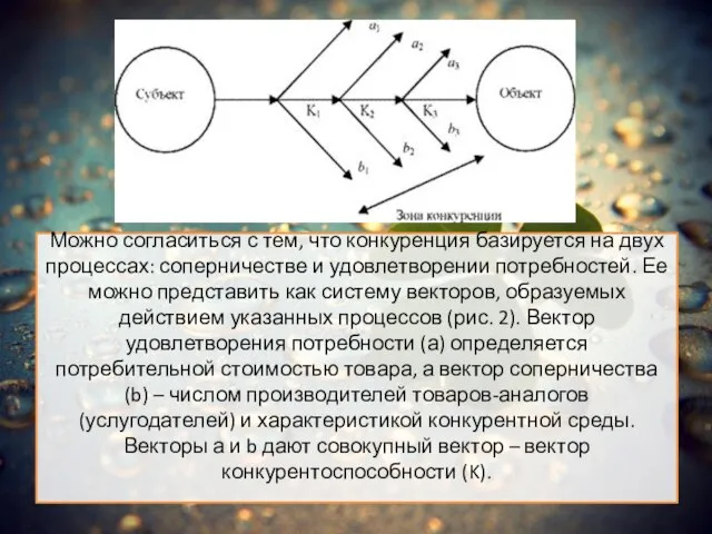 Можно согласиться с тем, что конкуренция базируется на двух процессах: соперничестве и