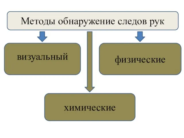 Методы обнаружение следов рук визуальный физические химические