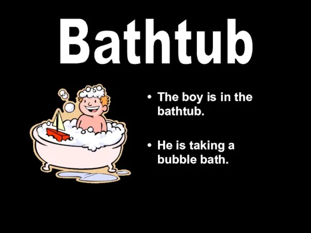 The boy is in the bathtub. He is taking a bubble bath. Bathtub