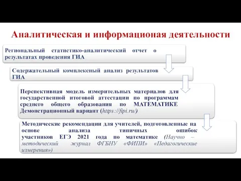 Аналитическая и информационая деятельности