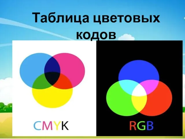 Таблица цветовых кодов