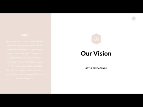 Our Vision BE THE BEST AGENCY Frequently, your initial font choice is