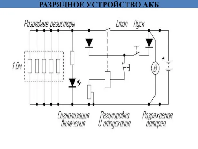 РАЗРЯДНОЕ УСТРОЙСТВО АКБ