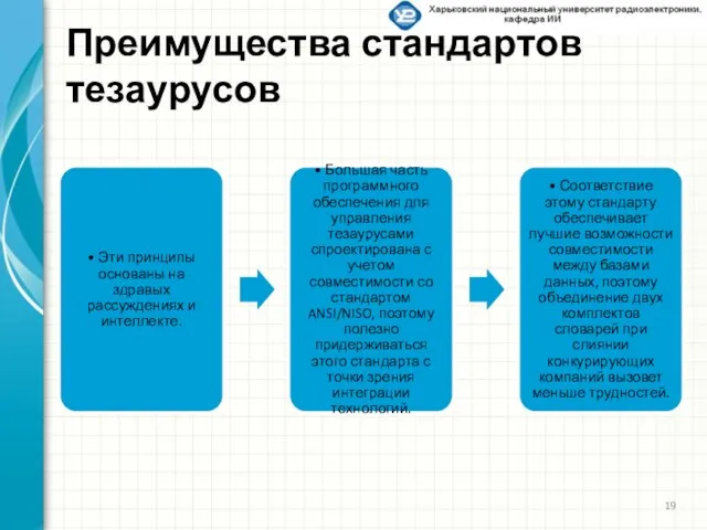 Преимущества стандартов тезаурусов